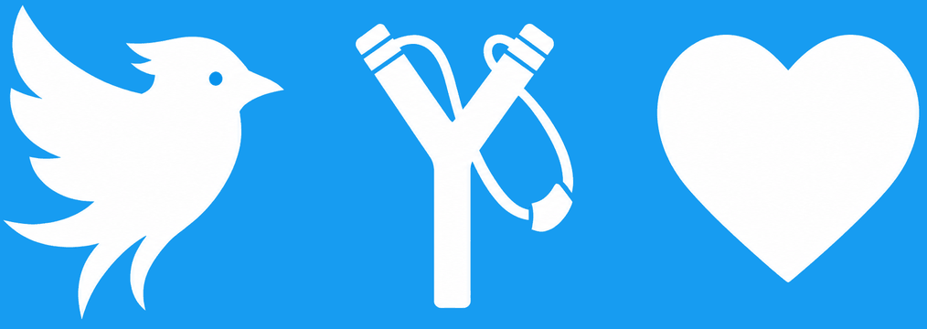 Bluebird, slingshot, heart